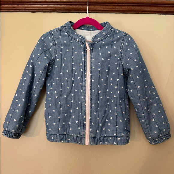 Cat & Jack - Chambray Quilted Long Sleeve Jacket |Size 4/5 - Picture 1 of 3
